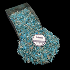 Natural Blue Apatite 1-3mm Crushed Stone by GRADELYGEMS for Resin Work, Inlay & Decorative Creations