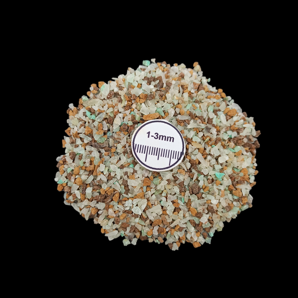 Natural Chrysoprase 1-3mm Crushed Stone by GRADELYGEMS for Resin Work, Inlay & Decorative Creations