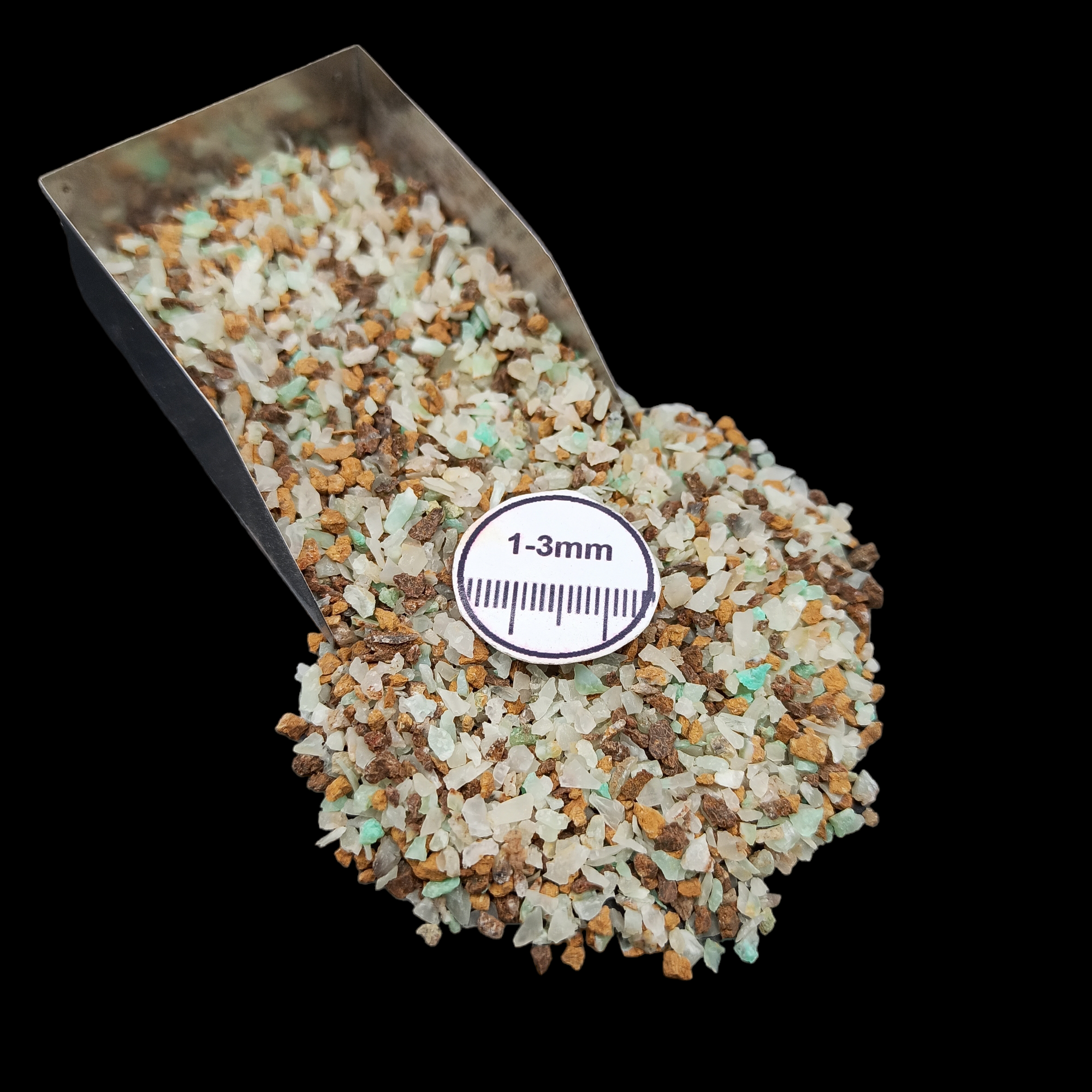 Natural Chrysoprase 1-3mm Crushed Stone by GRADELYGEMS for Resin Work, Inlay & Decorative Creations
