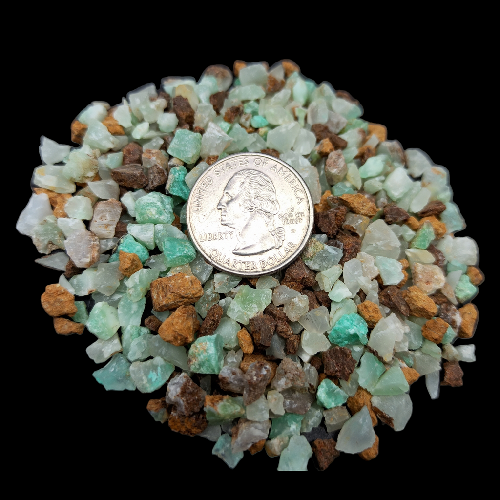 GRADELYGEMS Chrysoprase Decorative Crushed Gemstone 3-5mm for Jewelry, Resin Work & Statement Decor