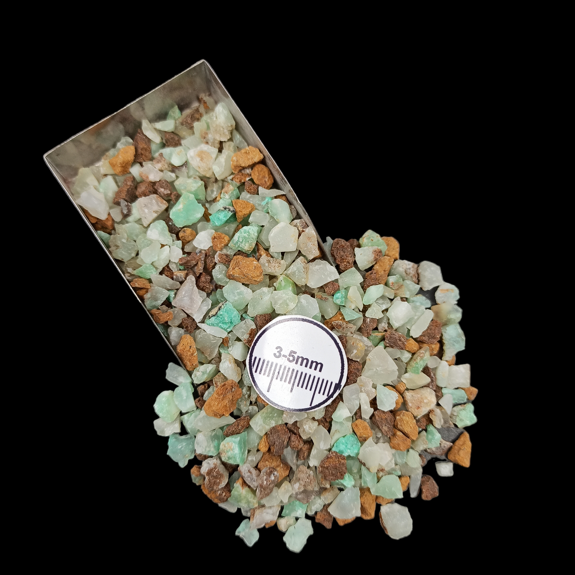 GRADELYGEMS Chrysoprase Decorative Crushed Gemstone 3-5mm for Jewelry, Resin Work & Statement Decor