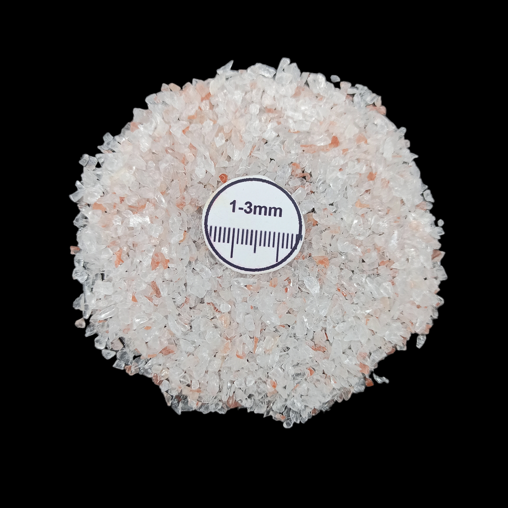 Natural Cherry Quartz 1-3mm Crushed Stone by GRADELYGEMS for Resin Work, Inlay & Decorative Creations
