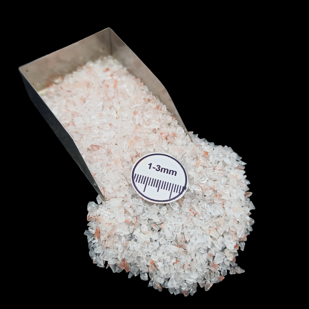 Natural Cherry Quartz 1-3mm Crushed Stone by GRADELYGEMS for Resin Work, Inlay & Decorative Creations