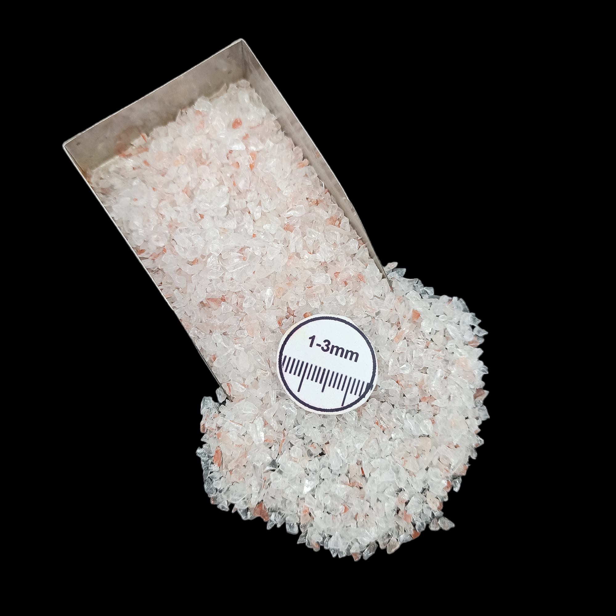 Natural Cherry Quartz 1-3mm Crushed Stone by GRADELYGEMS for Resin Work, Inlay & Decorative Creations