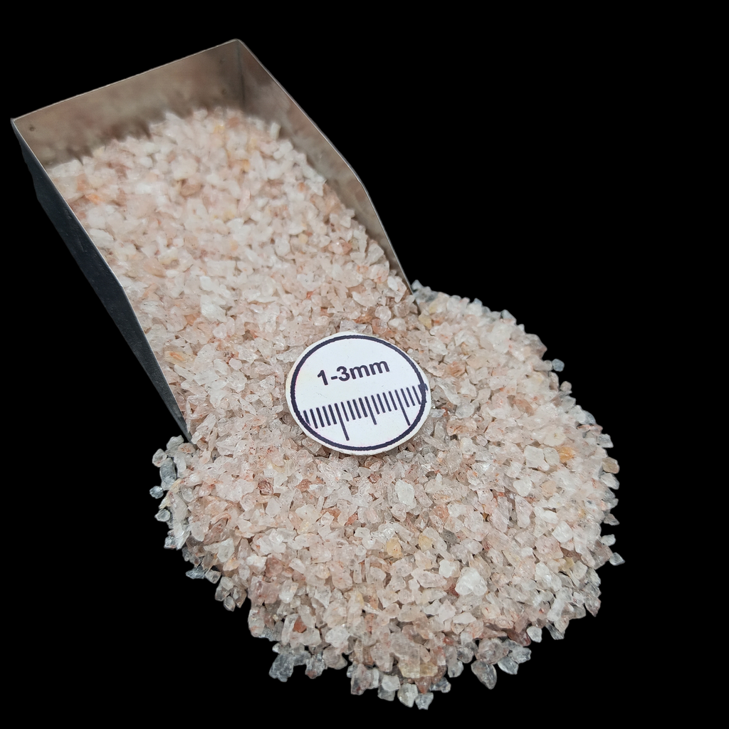 Natural Strawberry Quartz 1-3mm Crushed Stone by GRADELYGEMS for Resin Work, Inlay & Decorative Creations