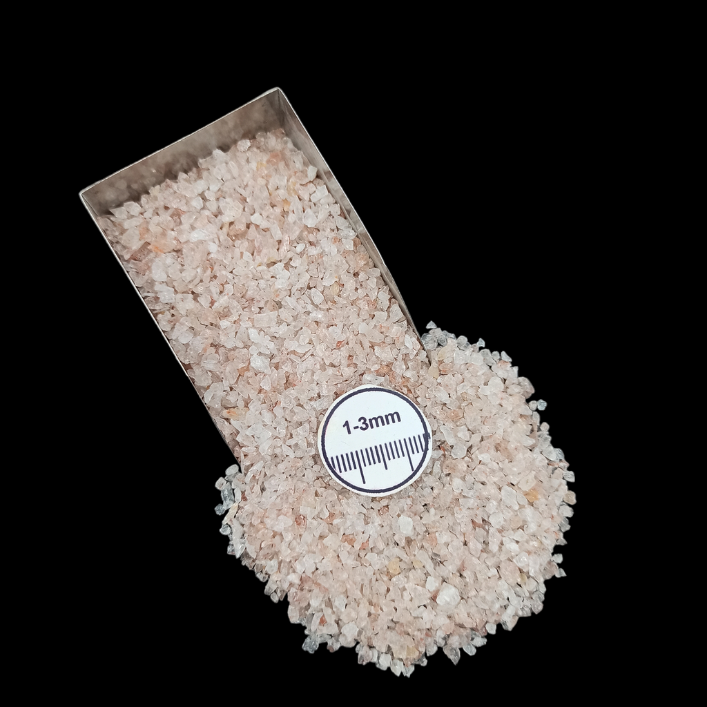 Natural Strawberry Quartz 1-3mm Crushed Stone by GRADELYGEMS for Resin Work, Inlay & Decorative Creations