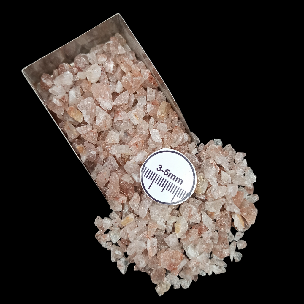 GRADELYGEMS Strawberry Quartz Decorative Crushed Gemstone 3-5mm for Jewelry, Resin Work & Statement Decor