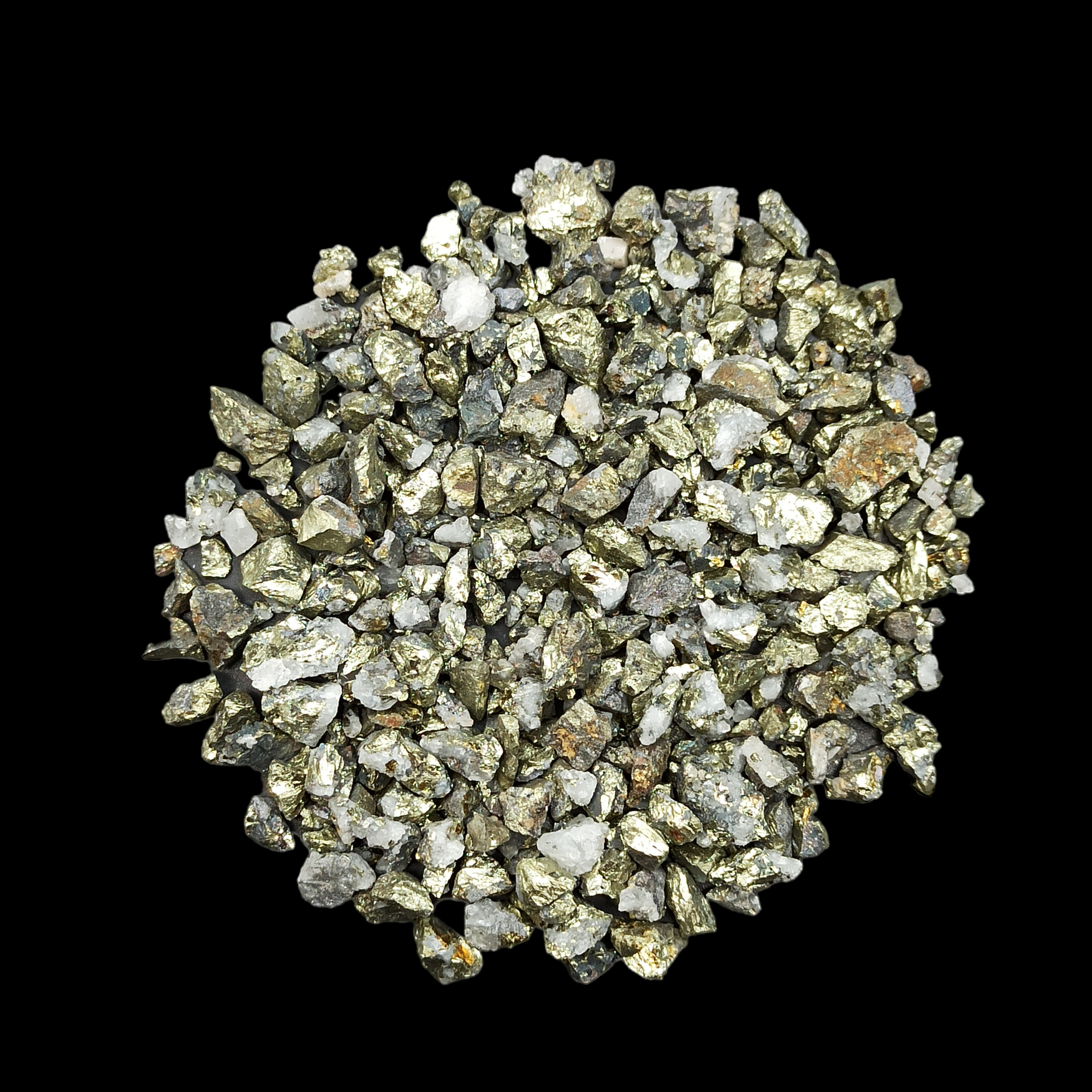 GRADELYGEMS Chalcopyrite Bold Crushed Stone 3-5mm for Vase Fillers, Jewelry Design, Resin Art & Decor