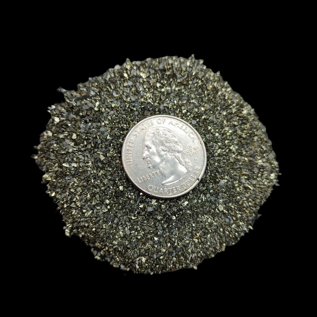 GRADELYGEMS Chalcopyrite Gemstone Crushed 0.5-1mm for Ring Inlay, Jewelry Making, Resin Art & Fine Detail Work