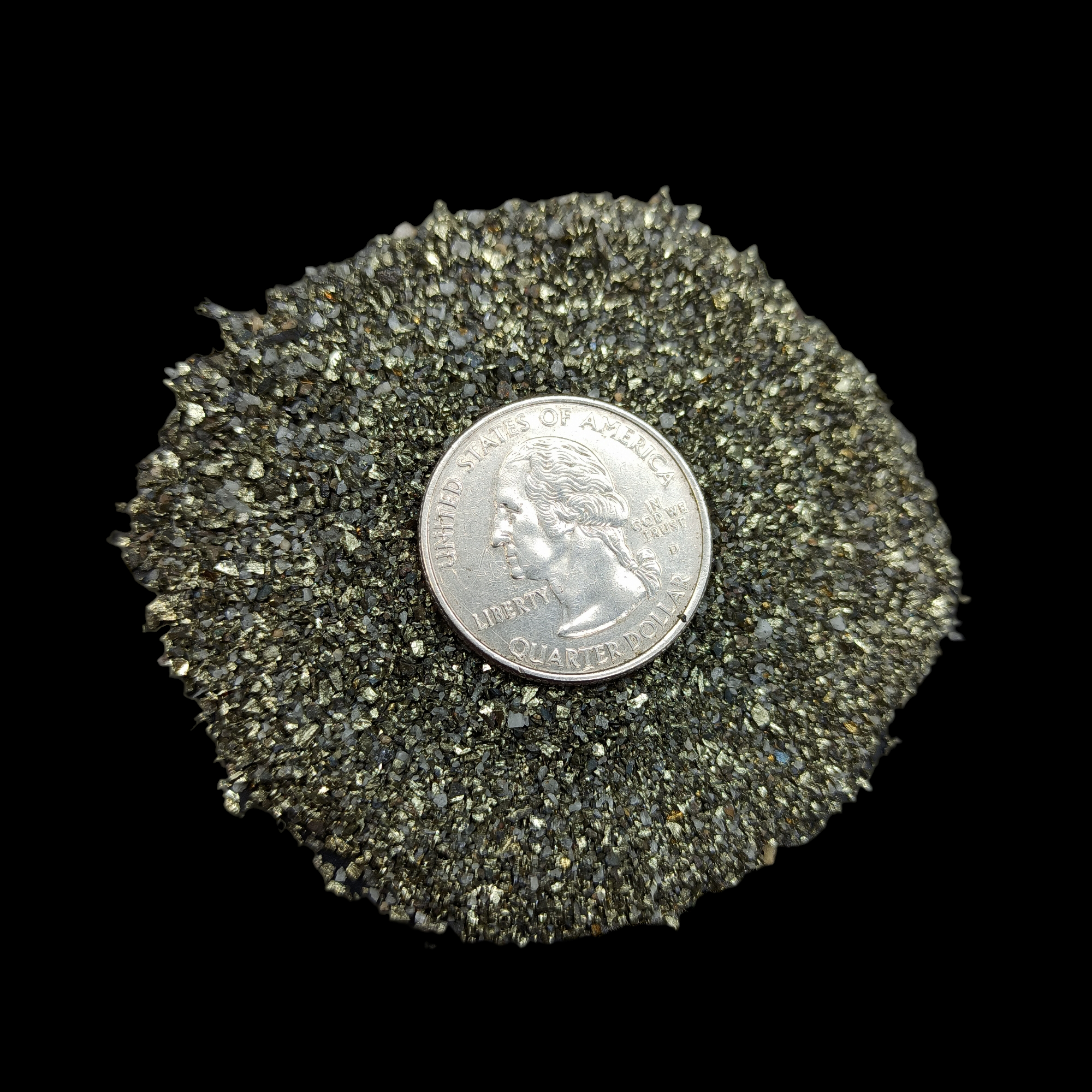 GRADELYGEMS Chalcopyrite Gemstone Crushed 0.5-1mm for Ring Inlay, Jewelry Making, Resin Art & Fine Detail Work