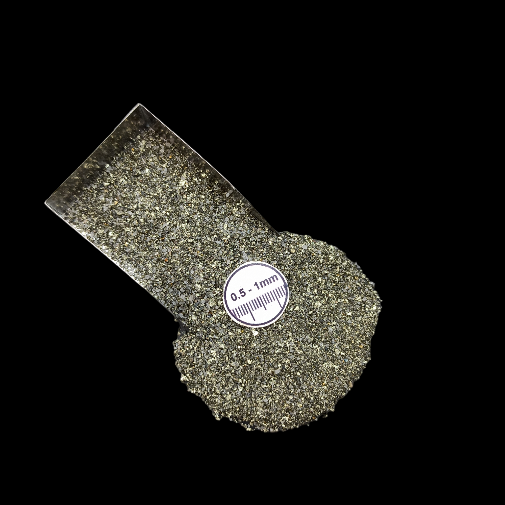 GRADELYGEMS Chalcopyrite Gemstone Crushed 0.5-1mm for Ring Inlay, Jewelry Making, Resin Art & Fine Detail Work