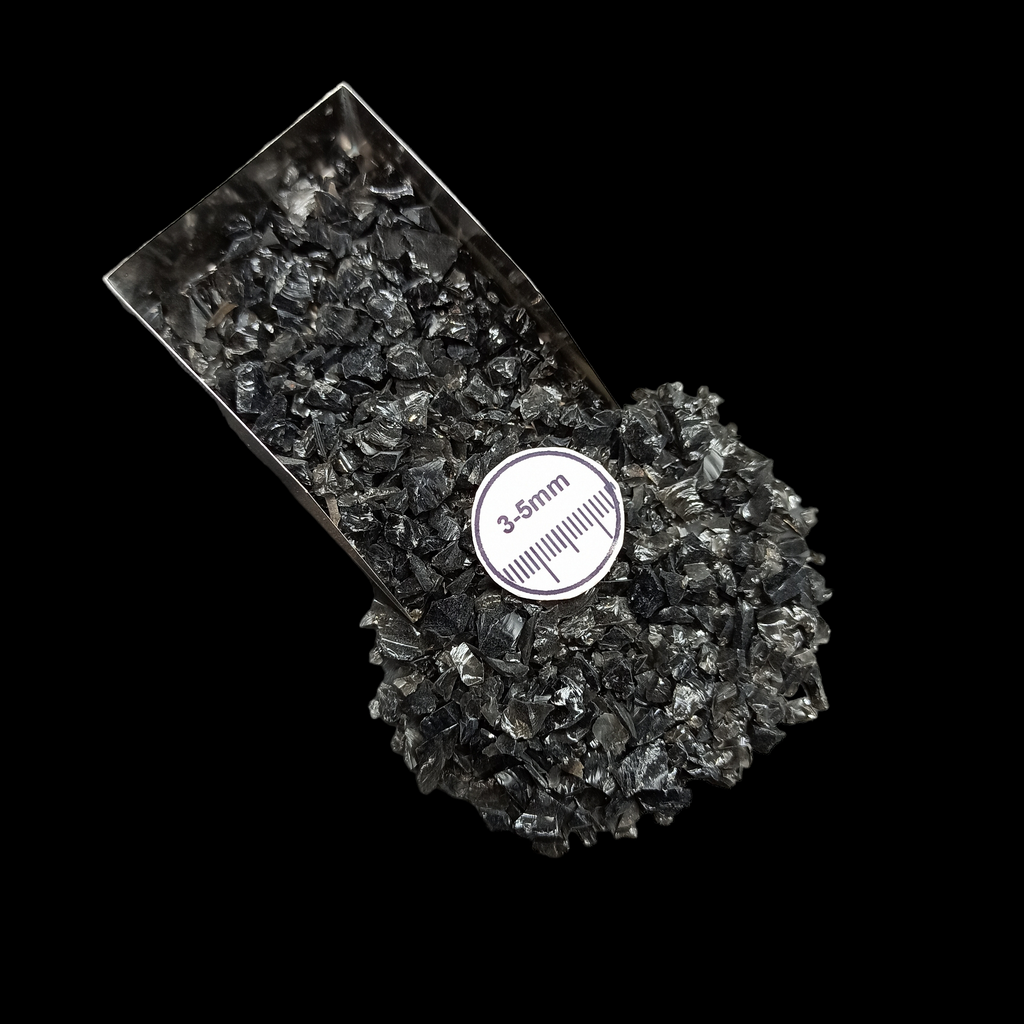 GRADELYGEMS Black Obsidian Decorative Crushed Gemstone 3-5mm for Jewelry, Resin Work & Statement Decor