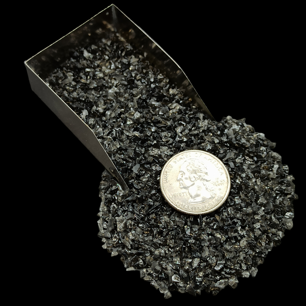 Natural Black Obsidian 1-3mm Crushed Stone by GRADELYGEMS for Resin Work, Inlay & Decorative Creations