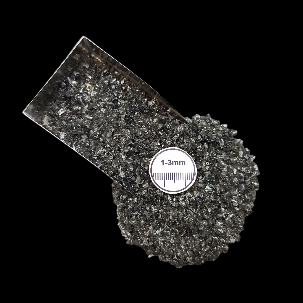 Natural Black Obsidian 1-3mm Crushed Stone by GRADELYGEMS for Resin Work, Inlay & Decorative Creations