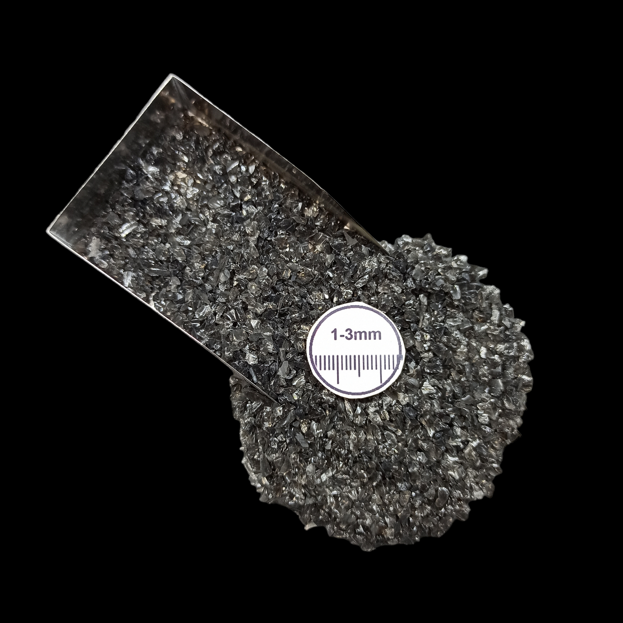 Natural Black Obsidian 1-3mm Crushed Stone by GRADELYGEMS for Resin Work, Inlay & Decorative Creations