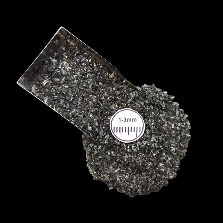 Natural Black Obsidian 1-3mm Crushed Stone by GRADELYGEMS for Resin Work, Inlay & Decorative Creations