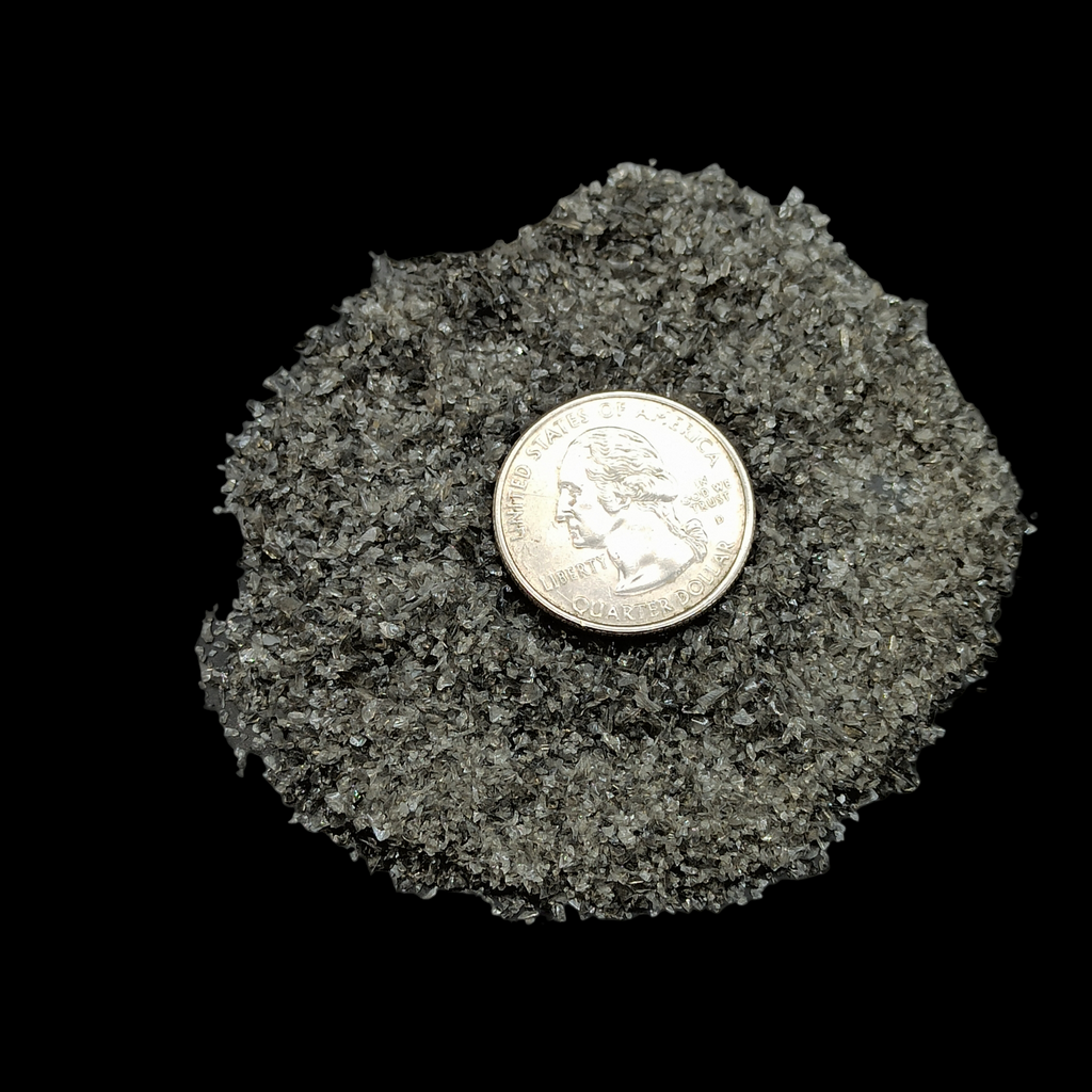 GRADELYGEMS Premium Black Obsidian 0.5-1mm Crushed Gemstone for Jewelry Inlay, Resin Art & Handmade Decor