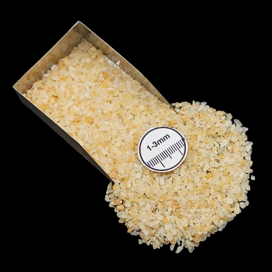 Natural Yellow Aventurine 1-3mm Crushed Stone by GRADELYGEMS for Resin Work, Inlay & Decorative Creations