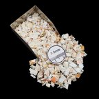 GRADELYGEMS Fossil Shell Bold Crushed Stone 3-5mm for Vase Fillers, Jewelry Design, Resin Art & Decor