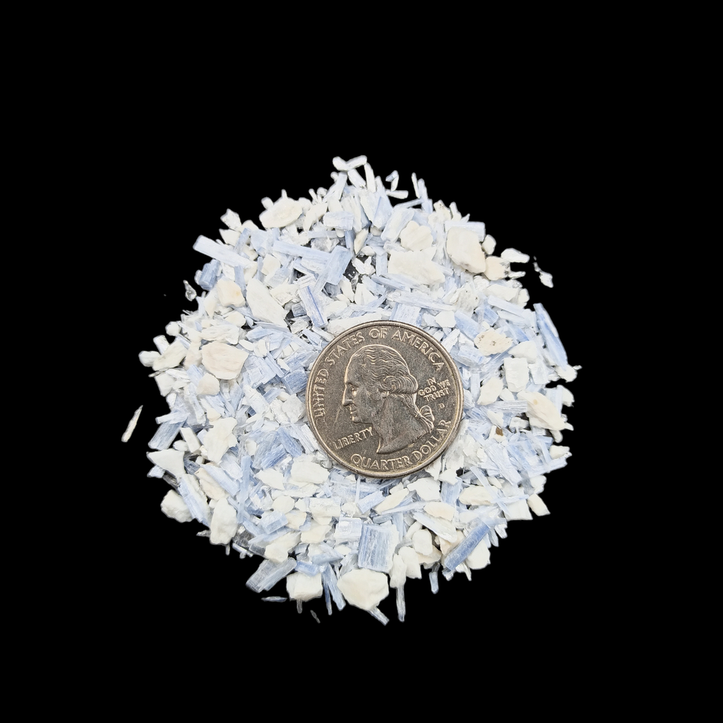 GRADELYGEMS Blue Kyanite Bold Crushed Stone 3-5mm for Vase Fillers, Jewelry Design, Resin Art & Decor