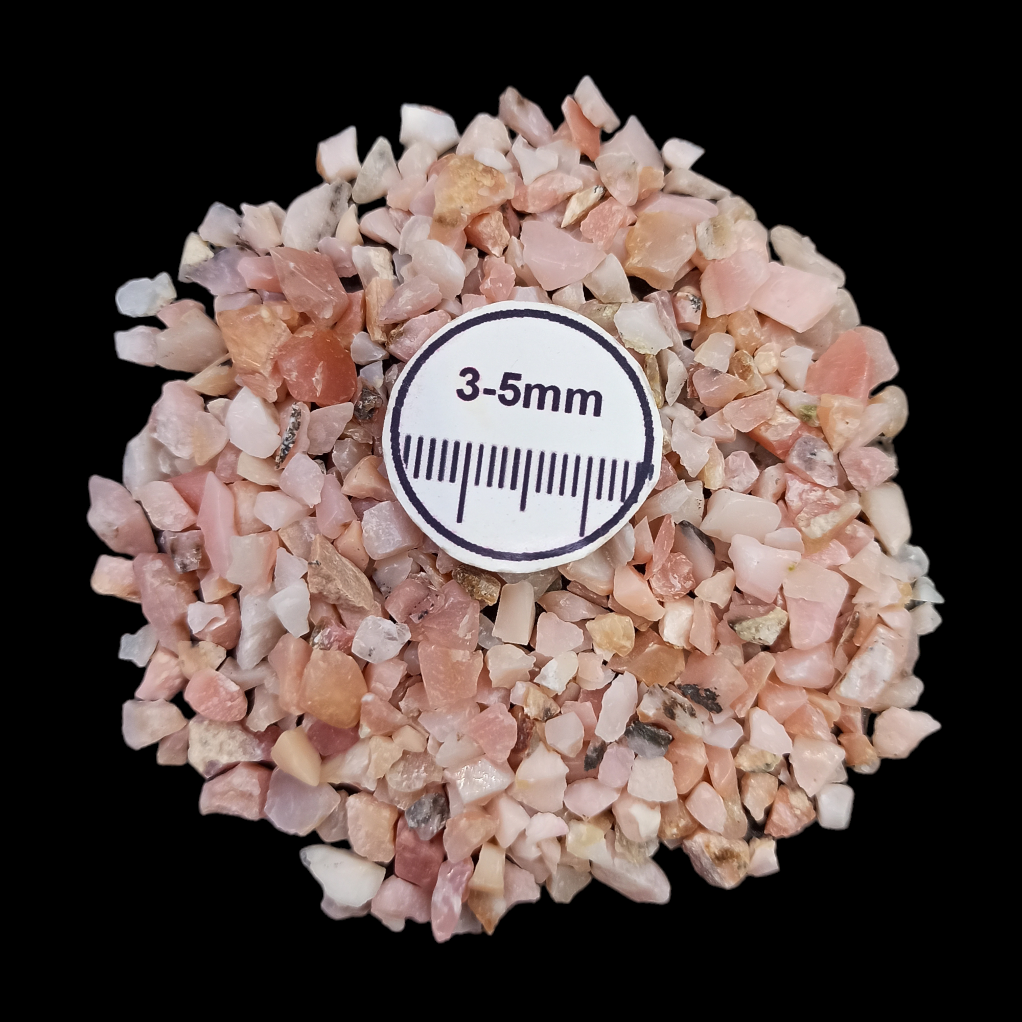 GRADELYGEMS Pink Opal Bold Crushed Stone 3-5mm for Vase Fillers, Jewelry Design, Resin Art & Decor