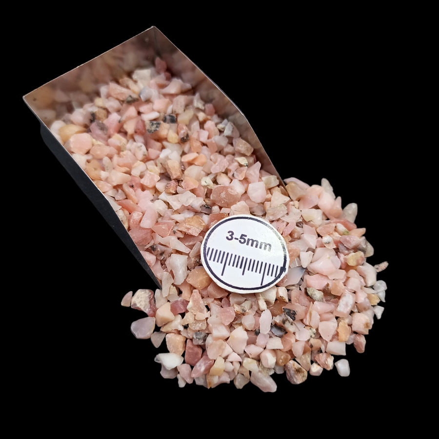 GRADELYGEMS Pink Opal Bold Crushed Stone 3-5mm for Vase Fillers, Jewelry Design, Resin Art & Decor