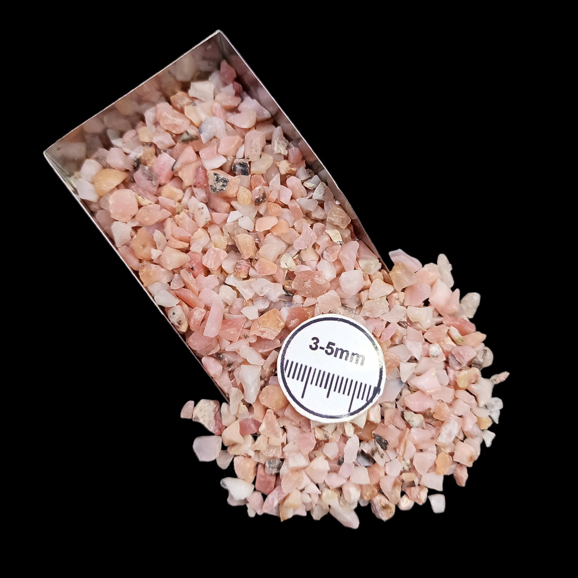 GRADELYGEMS Pink Opal Bold Crushed Stone 3-5mm for Vase Fillers, Jewelry Design, Resin Art & Decor