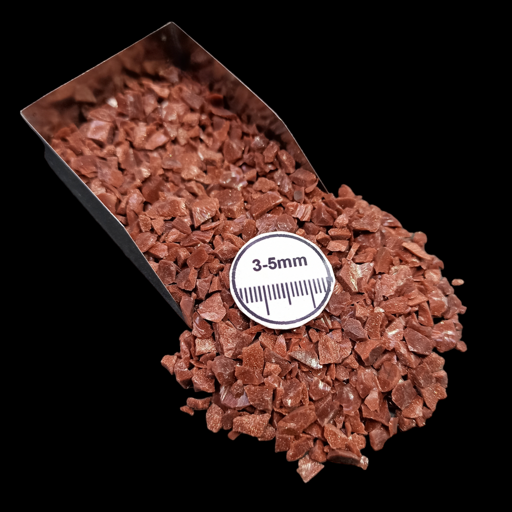 GRADELYGEMS Sunstone Bold Crushed Stone 3-5mm for Vase Fillers, Jewelry Design, Resin Art & Decor