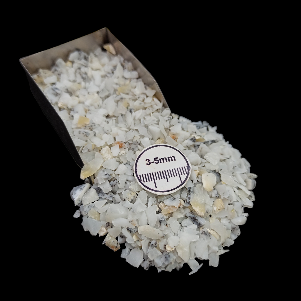 GRADELYGEMS Dendrite Opal Decorative Crushed Gemstone 3-5mm for Jewelry, Resin Work & Statement Decor