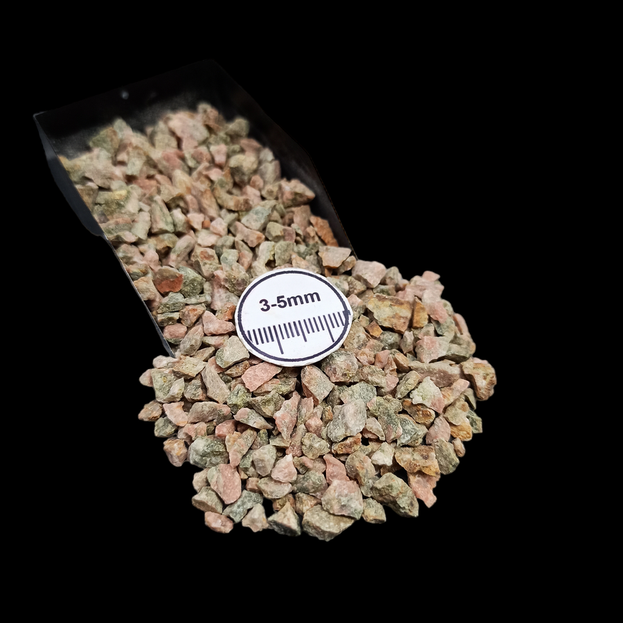 GRADELYGEMS Unakite Decorative Crushed Gemstone 3-5mm for Jewelry, Resin Work & Statement Decor
