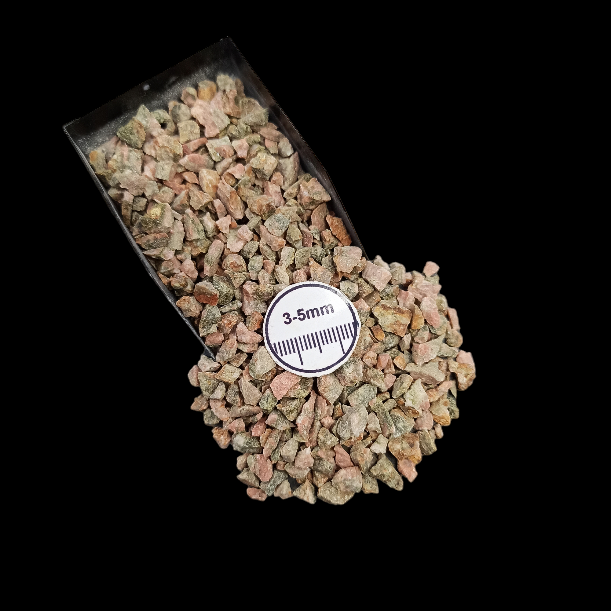 GRADELYGEMS Unakite Decorative Crushed Gemstone 3-5mm for Jewelry, Resin Work & Statement Decor