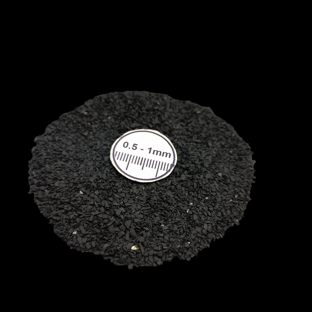 GRADELYGEMS Shungite Gemstone Crushed 0.5-1mm for Ring Inlay, Jewelry Making, Resin Art & Fine Detail Work