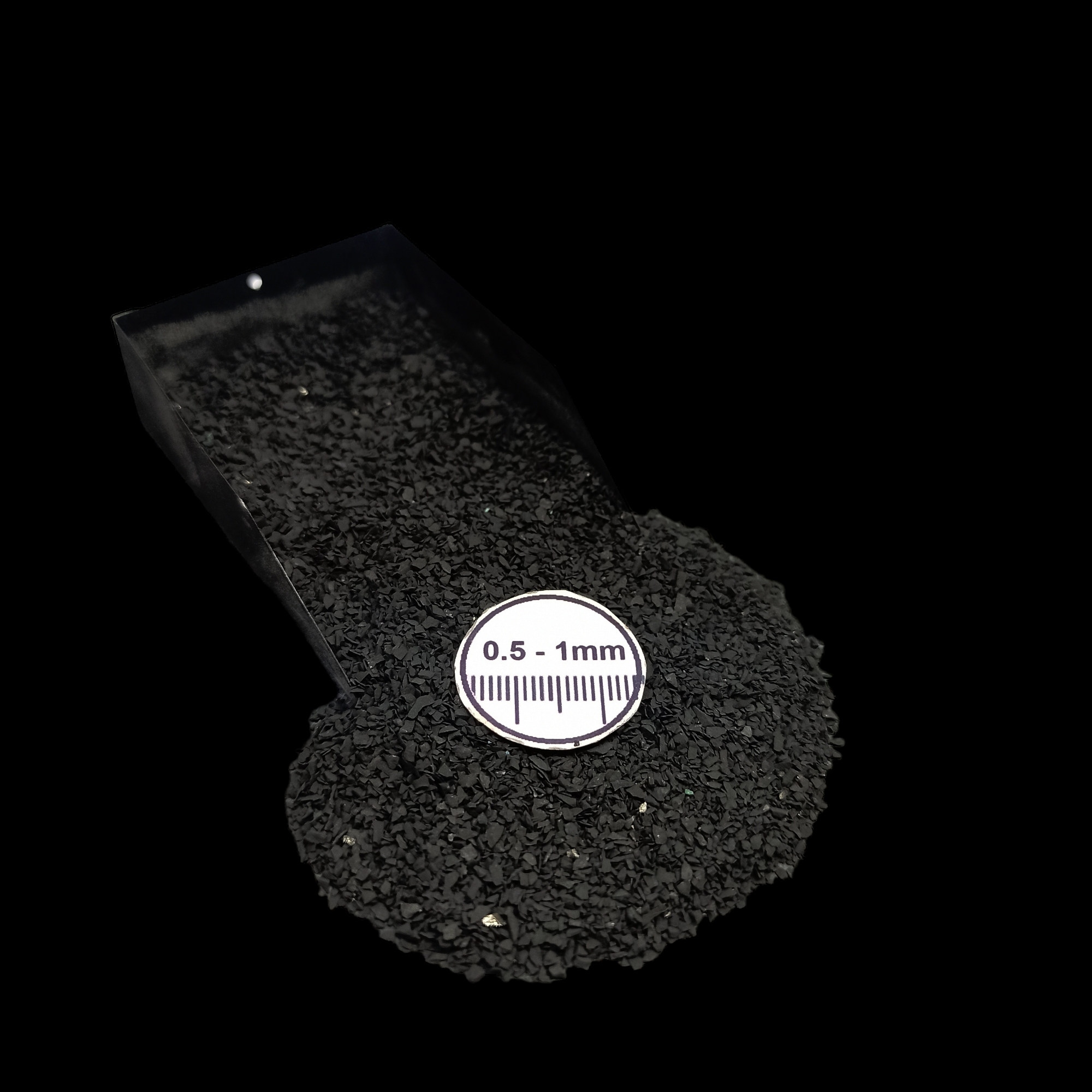 GRADELYGEMS Shungite Gemstone Crushed 0.5-1mm for Ring Inlay, Jewelry Making, Resin Art & Fine Detail Work