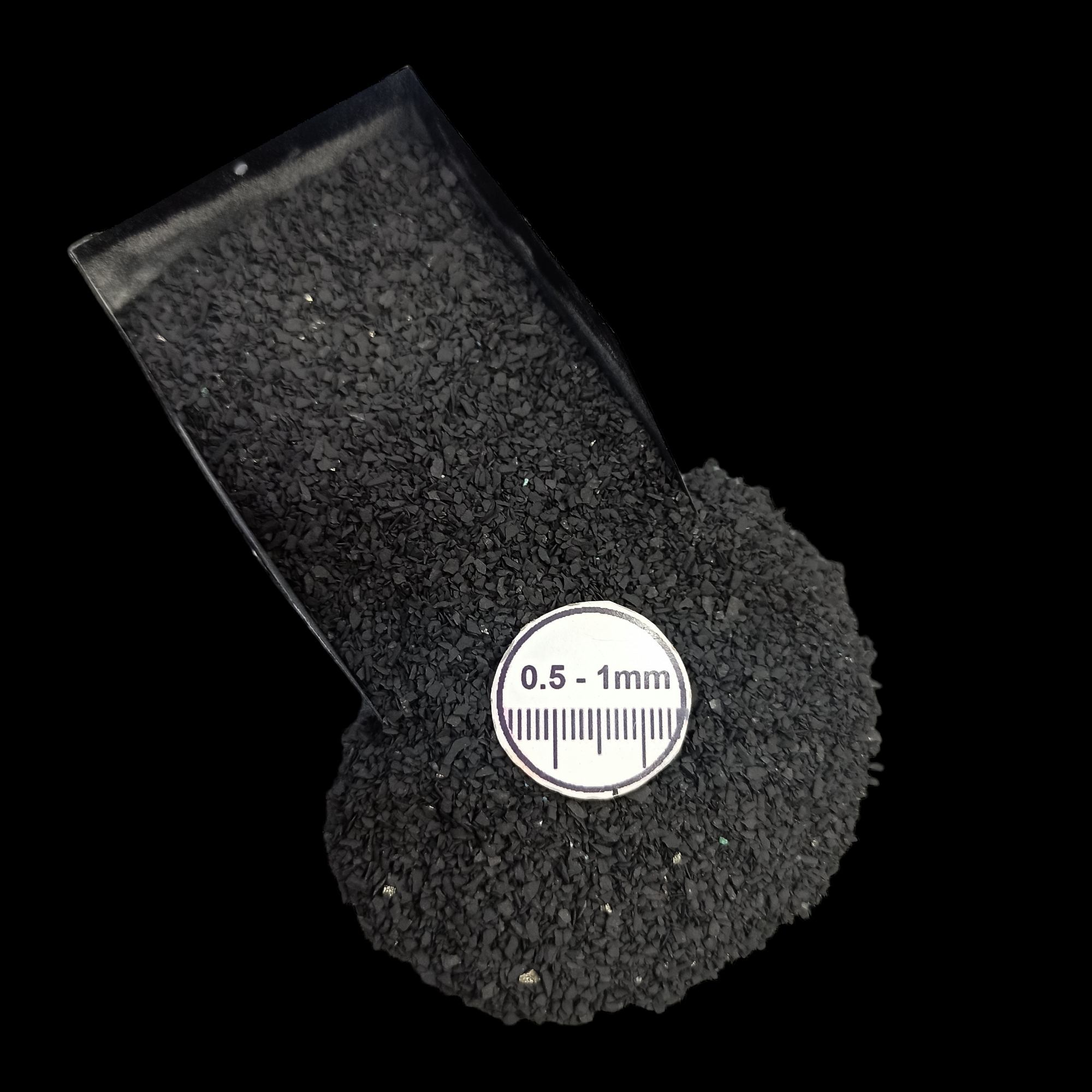 GRADELYGEMS Shungite Gemstone Crushed 0.5-1mm for Ring Inlay, Jewelry Making, Resin Art & Fine Detail Work
