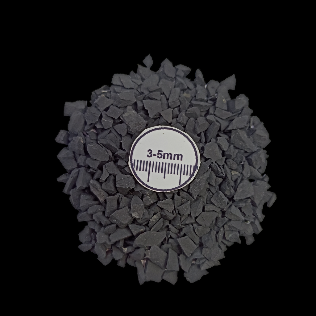 GRADELYGEMS Shungite Bold Crushed Stone 3-5mm for Vase Fillers, Jewelry Design, Resin Art & Decor