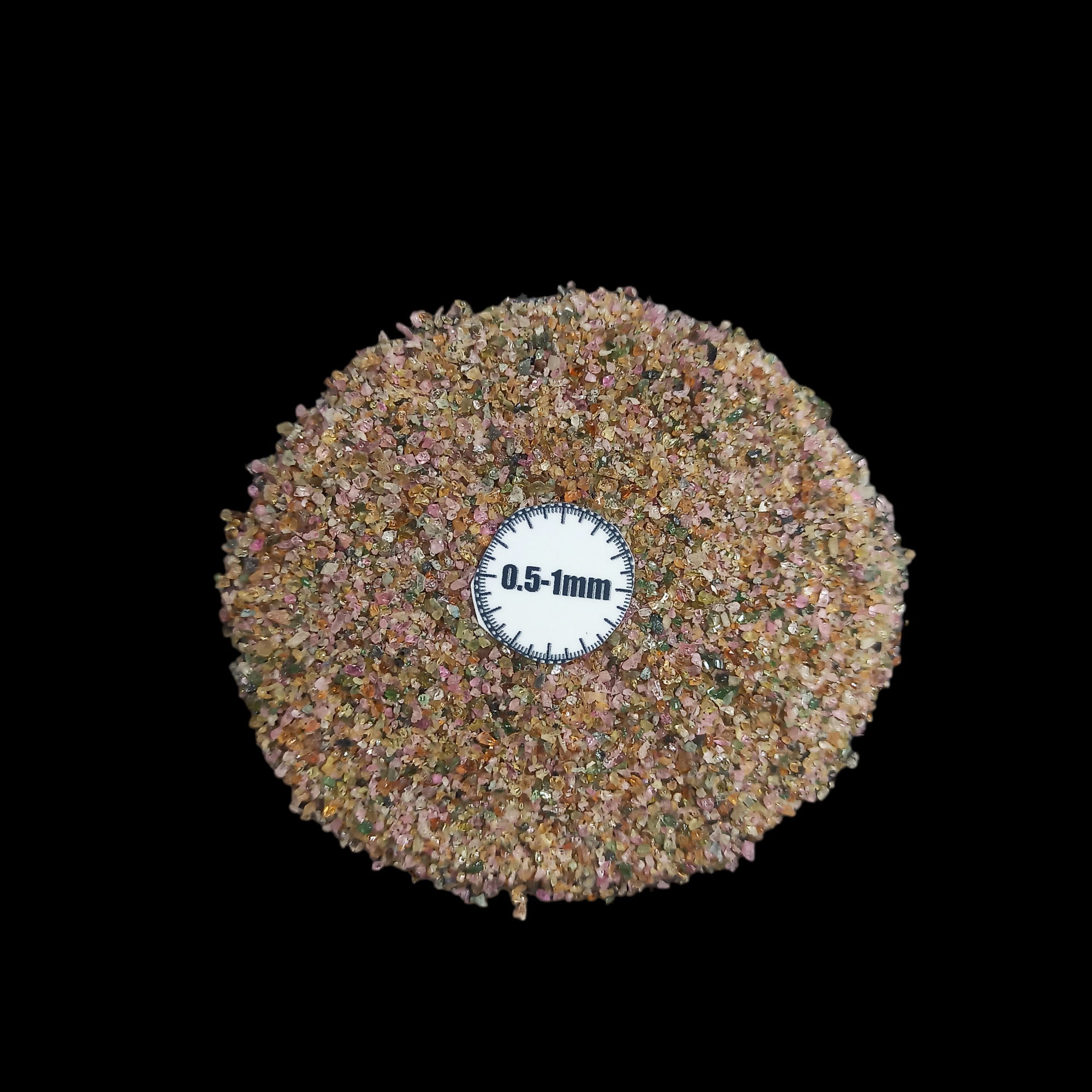 GRADELYGEMS Multi Tourmaline Gemstone Crushed 0.5-1mm for Ring Inlay, Jewelry Making, Resin Art & Fine Detail Work