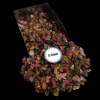 GRADELYGEMS Multi Tourmaline Bold Crushed Stone 3-5mm for Vase Fillers, Jewelry Design, Resin Art & Decor