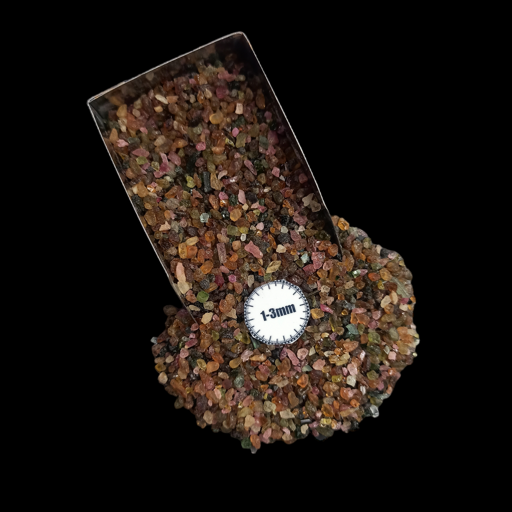 Natural Multi Tourmaline Loose Stone 1-3mm by GRADELYGEMS for Resin Art, Jewelry Design & Premium Decor