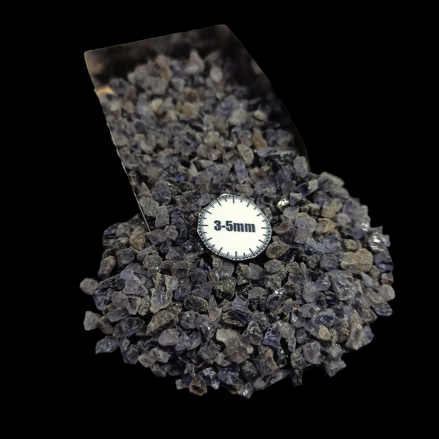GRADELYGEMS Iolite Bold Crushed Stone 3-5mm for Vase Fillers, Jewelry Design, Resin Art & Decor