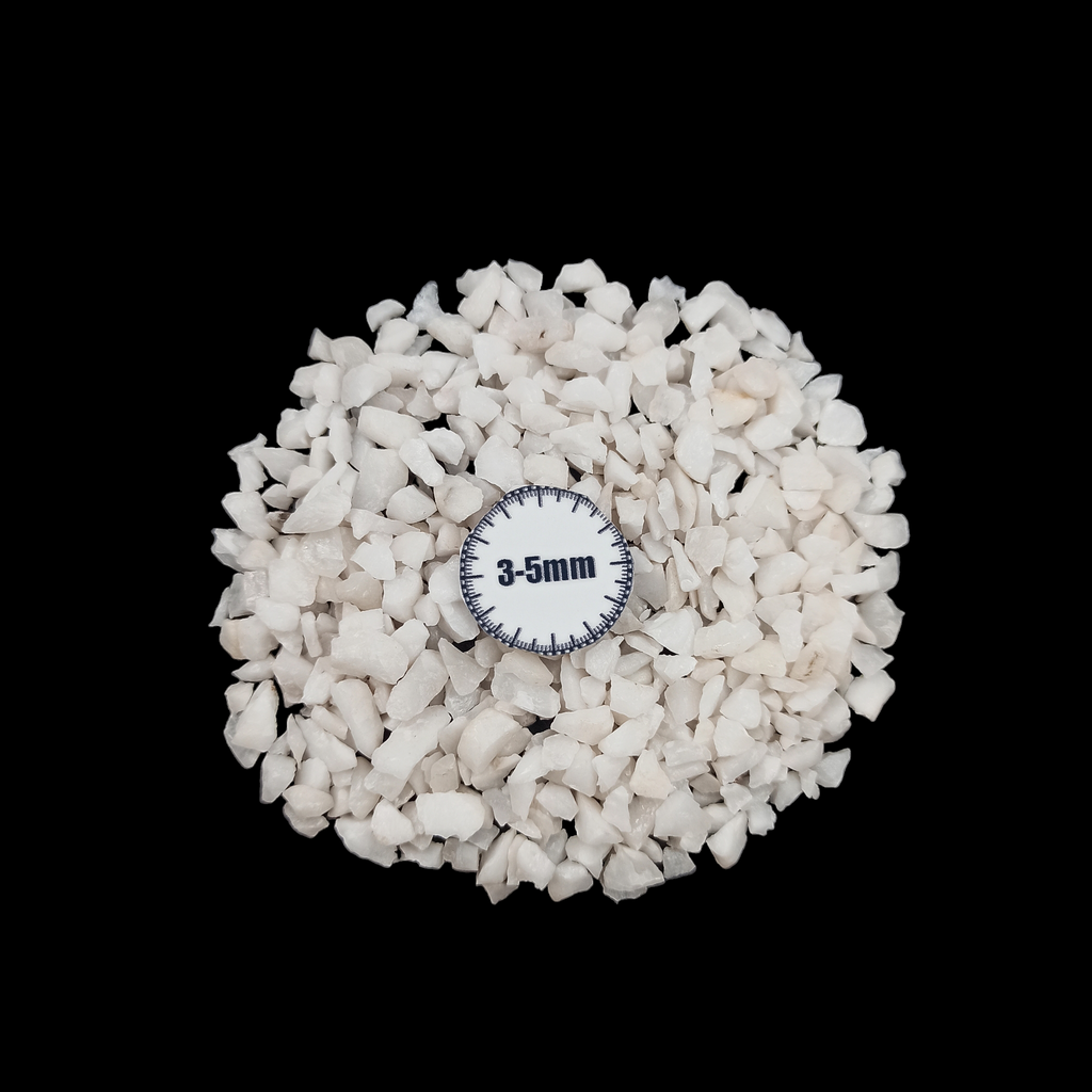 GRADELYGEMS White King Bold Crushed Stone 3-5mm for Vase Fillers, Jewelry Design, Resin Art & Decor