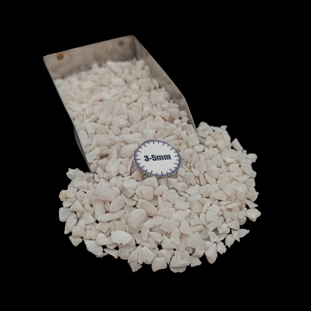 GRADELYGEMS White King Bold Crushed Stone 3-5mm for Vase Fillers, Jewelry Design, Resin Art & Decor