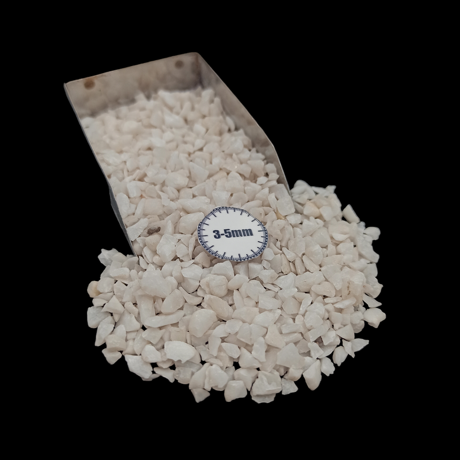GRADELYGEMS White King Bold Crushed Stone 3-5mm for Vase Fillers, Jewelry Design, Resin Art & Decor