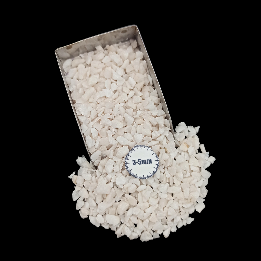 GRADELYGEMS White King Bold Crushed Stone 3-5mm for Vase Fillers, Jewelry Design, Resin Art & Decor