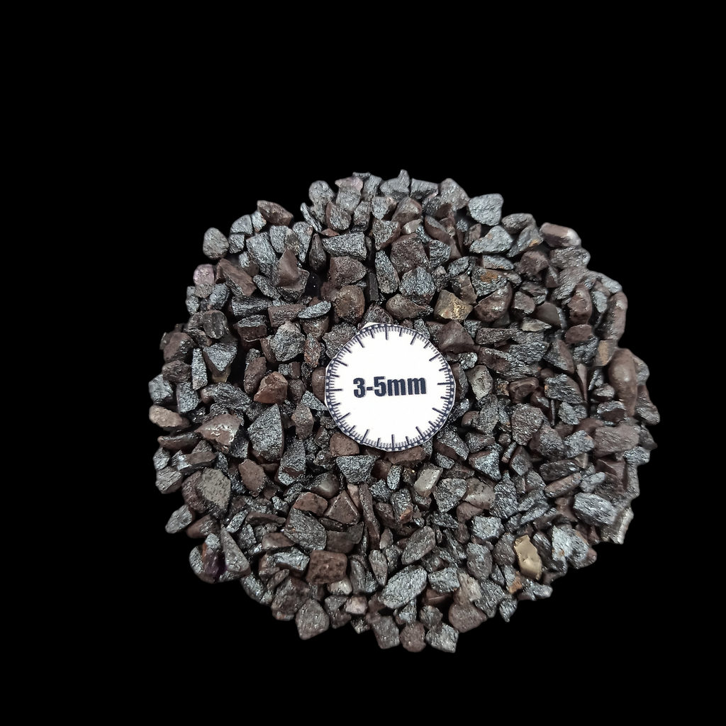 GRADELYGEMS Hematite Bold Crushed Stone 3-5mm for Vase Fillers, Jewelry Design, Resin Art & Decor