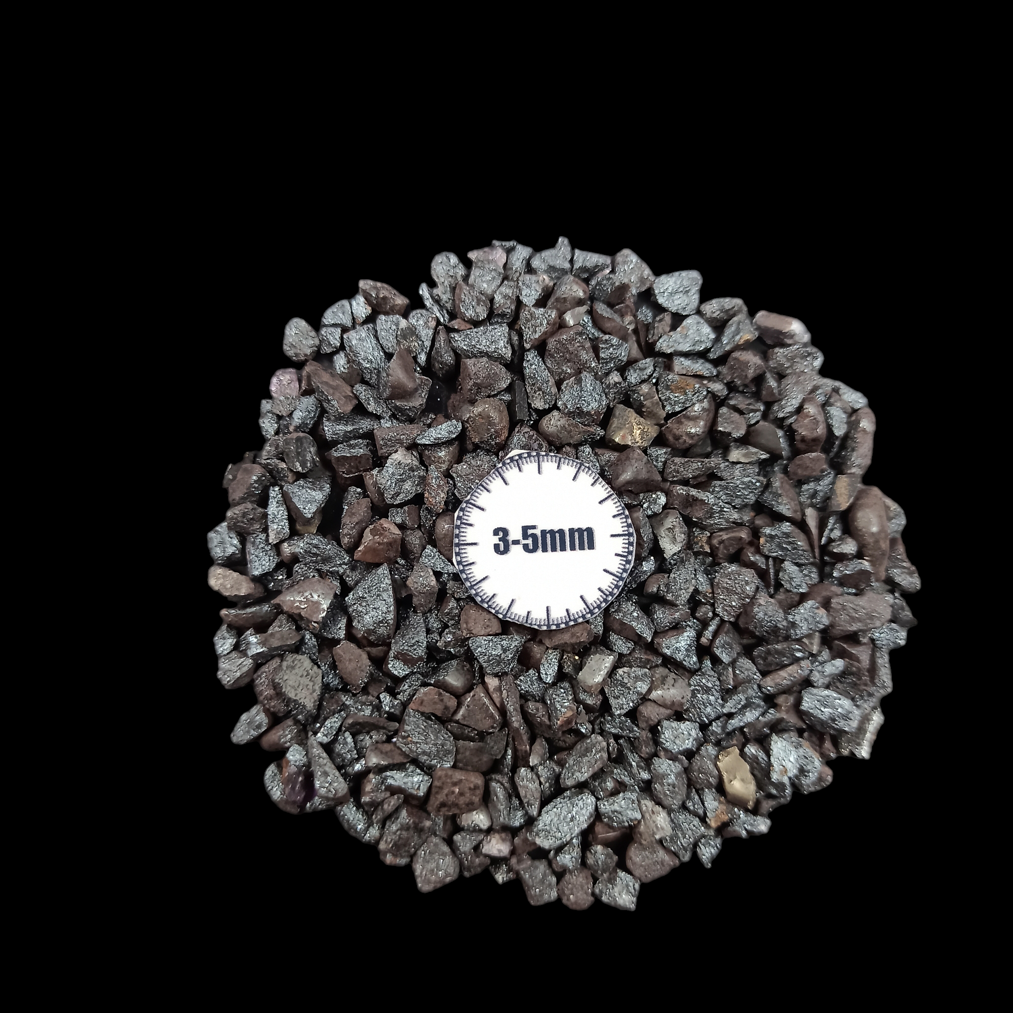 GRADELYGEMS Hematite Bold Crushed Stone 3-5mm for Vase Fillers, Jewelry Design, Resin Art & Decor