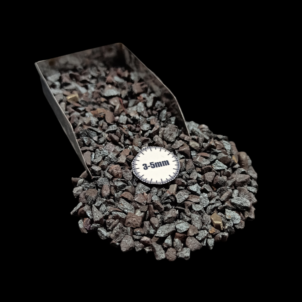 GRADELYGEMS Hematite Bold Crushed Stone 3-5mm for Vase Fillers, Jewelry Design, Resin Art & Decor