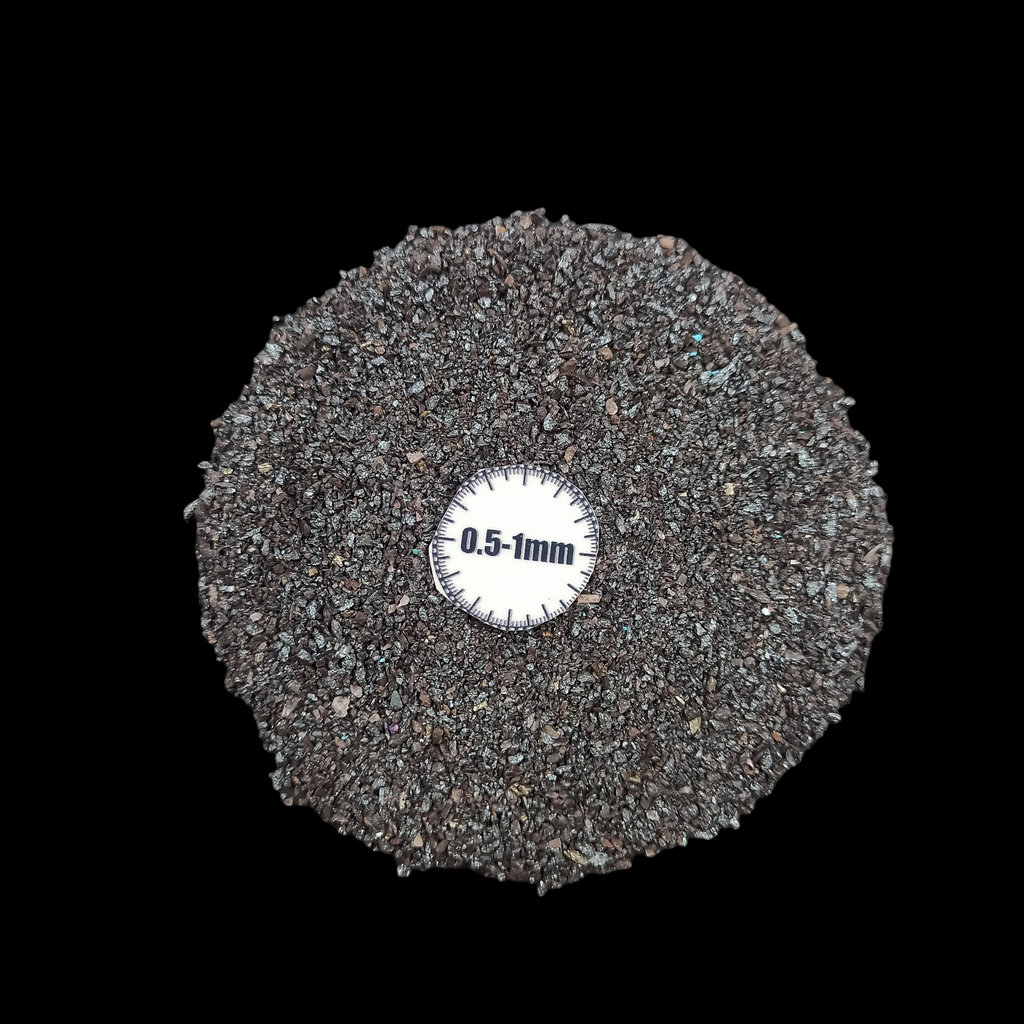 GRADELYGEMS Hematite Gemstone Crushed 0.5-1mm for Ring Inlay, Jewelry Making, Resin Art & Fine Detail Work