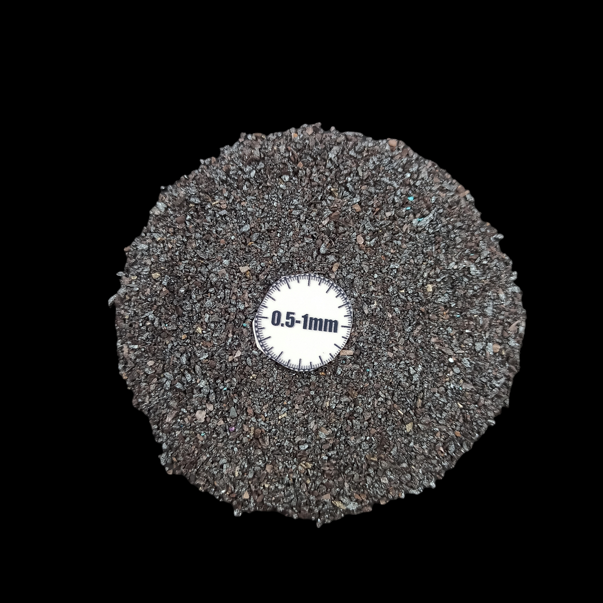 GRADELYGEMS Hematite Gemstone Crushed 0.5-1mm for Ring Inlay, Jewelry Making, Resin Art & Fine Detail Work