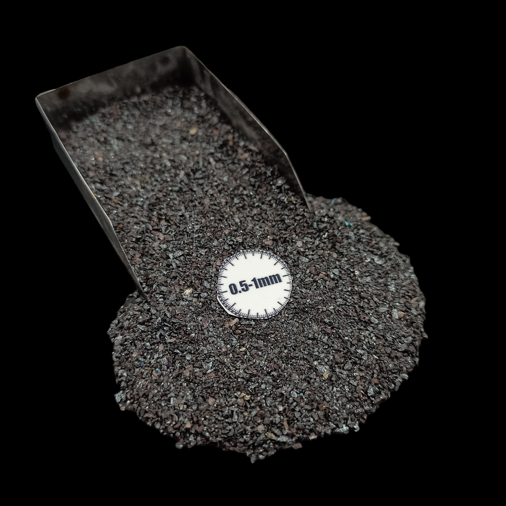 GRADELYGEMS Hematite Gemstone Crushed 0.5-1mm for Ring Inlay, Jewelry Making, Resin Art & Fine Detail Work