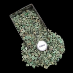 GRADELYGEMS Green Jade Bold Crushed Stone 3-5mm for Vase Fillers, Jewelry Design, Resin Art & Decor